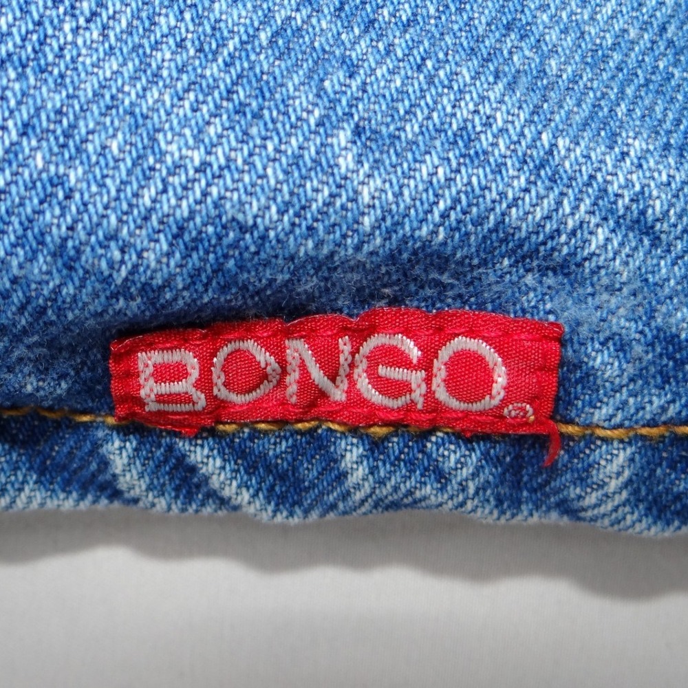 Vintage Bongo Gene Montesano Denim Mini Dress Blue Button Front Made in USA Sz 3 - Picture 4 of 6